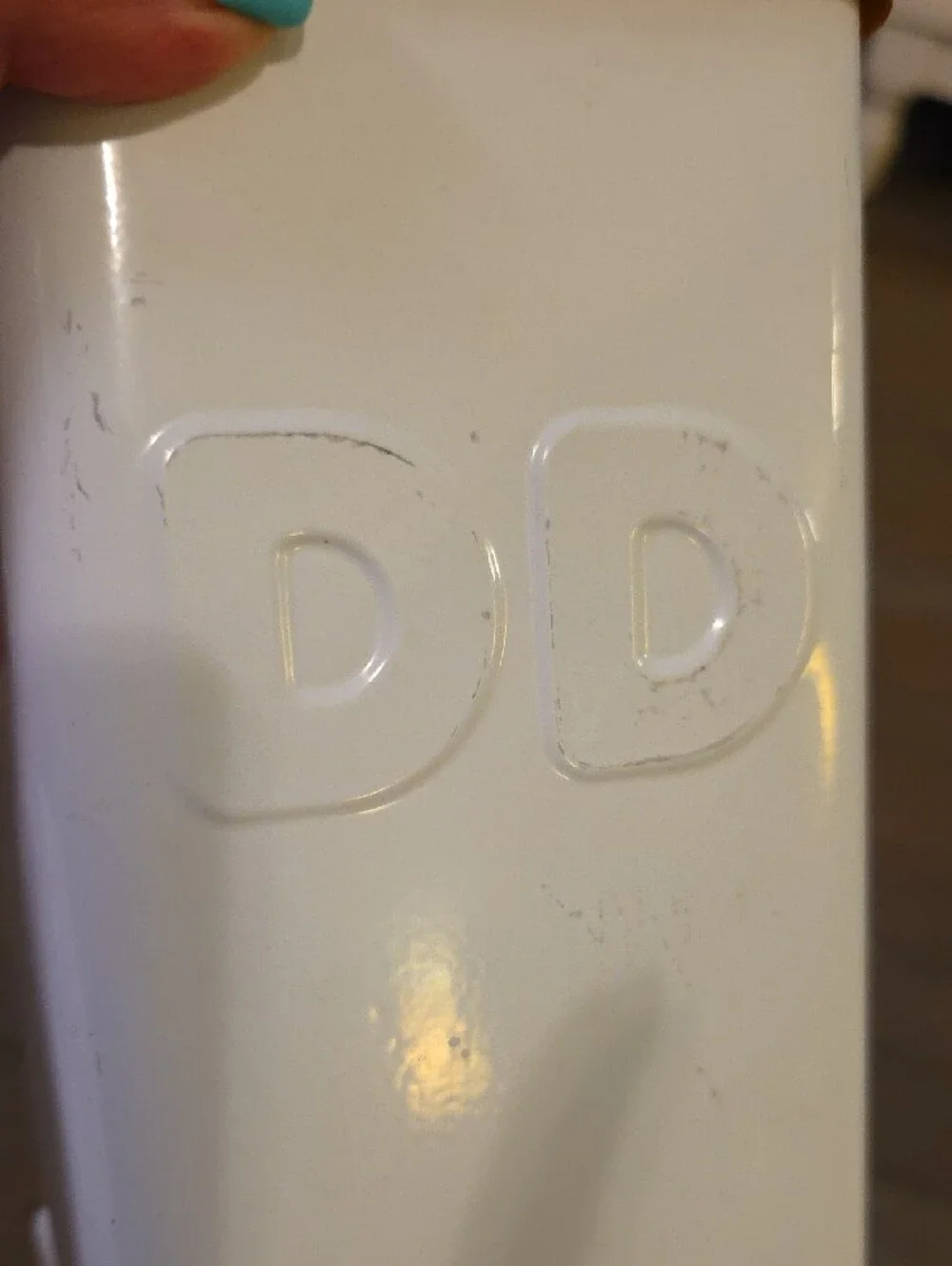 Dunkin' Donuts White Canister with Orange Lid - Stamped 'DD' Coffee Storage 2012